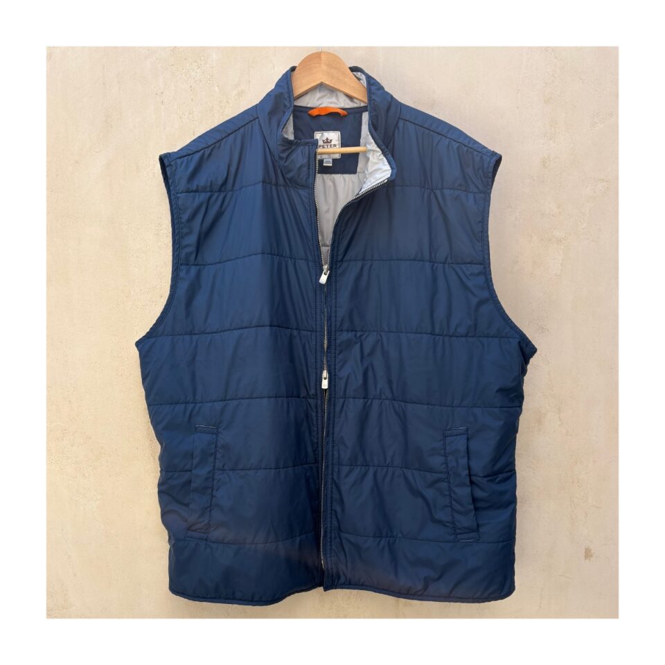 Peter Millar Light Vest Chaleco en ocean blue talla XXL y estilo sporty luxury