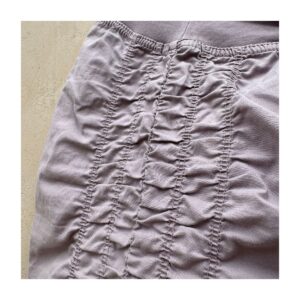 Falda midi Wearables lavanda con rugged en los laterales en alla L y estilo lagenlook