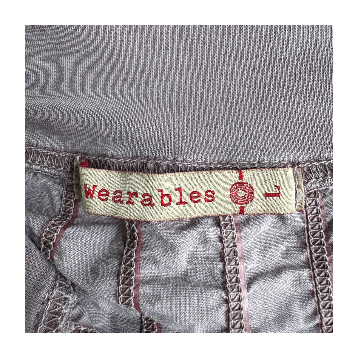 Falda midi Wearables lavanda con rugged en los laterales en alla L y estilo lagenlook